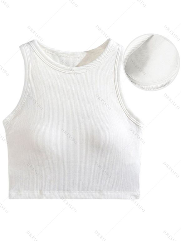 Vacation Couple Outfit Textured Tank Top Hibiscus Floral Leaf Print Belt Pants and Shirt Shorts Set - Blanc S | US 4