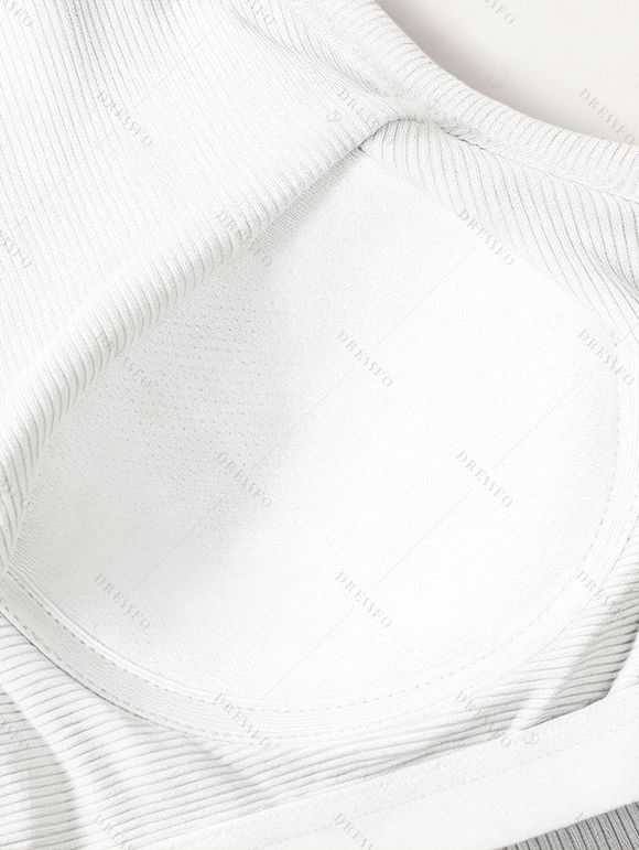 Vacation Couple Outfit Textured Tank Top Hibiscus Floral Leaf Print Belt Pants and Shirt Shorts Set - Blanc S | US 4