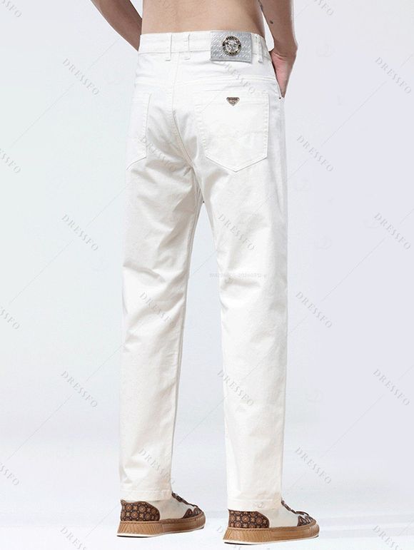 Vacation Couple Outfit Ruffle Off the Shoulder Jumpsuit and Leaf Print Shirt Pants Set - café lumière S | US 4