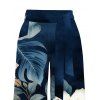 Vacation Couple Outfit Textured Tank Top Hibiscus Floral Leaf Print Belt Pants and Shirt Shorts Set - Blanc S | US 4