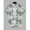 Vacation Couple Outfit Textured Tank Top Hibiscus Floral Print Belt Pants and Shirt Short Set - Vert clair S | US 4