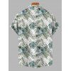 Vacation Couple Outfit Textured Tank Top Hibiscus Floral Print Belt Pants and Shirt Short Set - Vert clair S | US 4