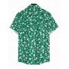 Men's Hawaii Vacation Shirt Allover Ditsy Floral Print Button Up Shirt - PLANT GREEN 5XL