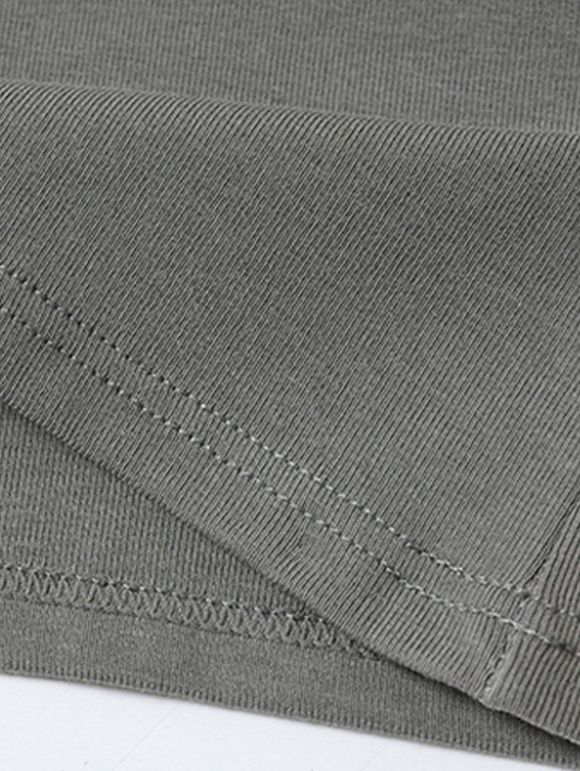 Casual Tank Top Solid Color Padded Dual Strap Cropped Tank Top - Gris Clair XL | US 12