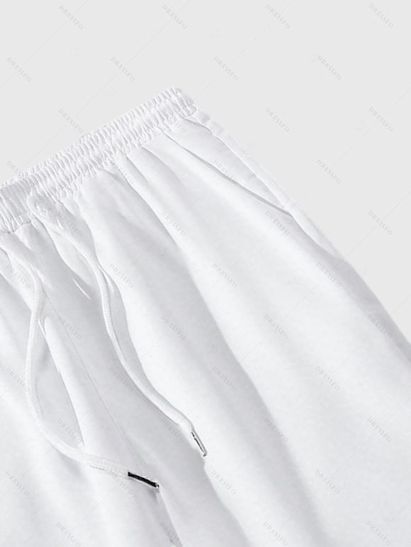 Vacation Couple Outfit Textured Tank Top Wildflower Floral Print Belt Pants and Shirt Shorts Set - Abricot S | US 4