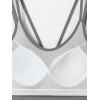 Casual Tank Top Solid Color Padded Dual Strap Cropped Tank Top - Gris Clair S | US 4