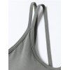 Casual Tank Top Solid Color Padded Dual Strap Cropped Tank Top - Gris Clair M | US 6