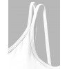 Casual Tank Top Solid Color Padded Dual Strap Cropped Tank Top - Blanc M | US 6