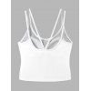 Casual Tank Top Solid Color Padded Dual Strap Cropped Tank Top - Blanc XL | US 12
