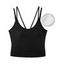 Casual Tank Top Solid Color Padded Dual Strap Cropped Tank Top - Gris Clair M | US 6