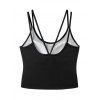 Casual Tank Top Solid Color Padded Dual Strap Cropped Tank Top - Noir S | US 4