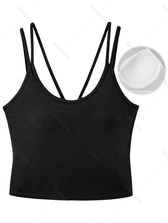 Independence Day Couple Outfit Padded Cropped Tank Top American Flag Elements Pattern Belt Pants and Shirt Shorts Set - multicolor S | US 4