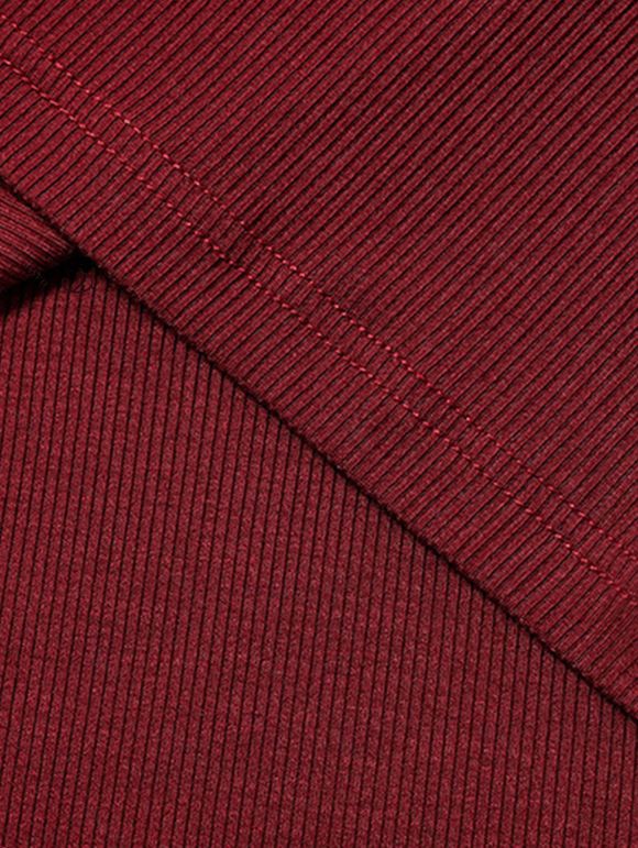 Solid Color Tank Top Cut Out Padded Cropped Tank Top - Rouge Vineux XL | US 12