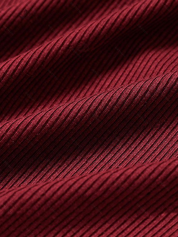 Solid Color Tank Top Cut Out Padded Cropped Tank Top - Rouge Vineux XL | US 12