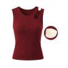 Solid Color Tank Top Cut Out Padded Cropped Tank Top - Rouge Vineux XL | US 12