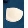 Solid Color Tank Top Cut Out Padded Cropped Tank Top - PEACOCK BLUE XL | US 12