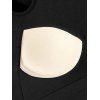 Solid Color Tank Top Cut Out Padded Cropped Tank Top - Noir L | US 8-10