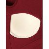 Solid Color Tank Top Cut Out Padded Cropped Tank Top - RED WINE M | US 6
