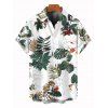 Vacation Couple Outfit Textured Tank Top Tropical Plant Print Belt Pants and Shirt Shorts Set - Blanc S | US 4