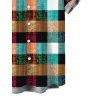 Vintage Couple Outfit Textured Tank Top Multi-color Plaid Print Belt Pants and Shirt Shorts Set - multicolor A S | US 4