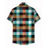 Vintage Couple Outfit Textured Tank Top Multi-color Plaid Print Belt Pants and Shirt Shorts Set - multicolor A S | US 4