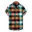 Men's Vintage Shirt Multi-color Plaid Print Button Up Shirt - multicolor A 5XL