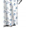 Vacation Couple Outfit Ditsy Floral Print Twisted Cut Out Slit Halter Dress and Shirt Set - Blanc S | US 4