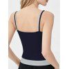 Colorblock Tank Top Padded Dual Strap Cropped Tank Top - Bleu de Minuit XL | US 12