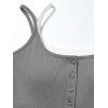 Colorblock Tank Top Padded Dual Strap Cropped Tank Top - Gris Clair M | US 6
