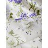 Ensemble robe-débardeur sans manches à imprimé floral et top court uni à manches courtes lacées - violet lavande XXL | US 14