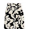 Vacation Couple Outfit Skew Neck Ruched Tank Top Tribal Hibiscus Floral Print Belt Pants and Shirt Shorts Set - BLACK S | US 4