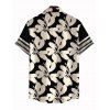 Vacation Couple Outfit Skew Neck Ruched Tank Top Tribal Hibiscus Floral Print Belt Pants and Shirt Shorts Set - BLACK S | US 4
