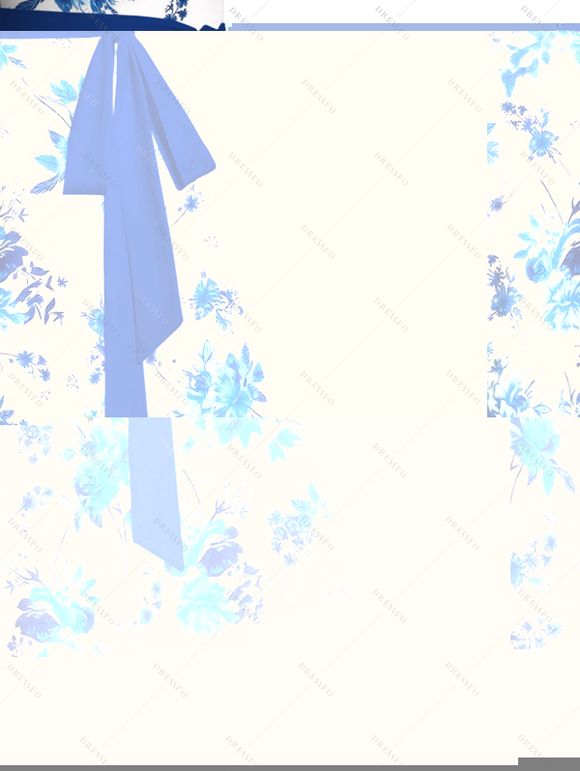 Hawaii Vacation Dress Porcelain Style Ink Painting Flower Pattern Ruched Bust Belt Dress - Blanc XXXXXL | US 20