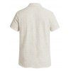 Men's Casual Shirt Textured Knitted Solid Color Button Up Shirt - Abricot S