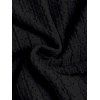 Men's Casual Shirt Textured Knitted Solid Color Button Up Shirt - Noir S