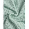 Men's Casual Shirt Textured Knitted Solid Color Button Up Shirt - Vert clair 2XL