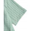Men's Casual Shirt Textured Knitted Solid Color Button Up Shirt - Vert clair 2XL