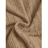 Men's Casual Shirt Textured Knitted Solid Color Button Up Shirt - LIGHT COFFEE 2XL