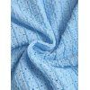 Men's Casual Shirt Textured Knitted Solid Color Button Up Shirt - Bleu clair L