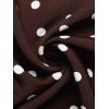 Robe de vacances vintage à pois, dos nu, maxi, style rétro - Brun M | US 6