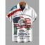 Men's Independence Day Shirt American Flag Eagle Statue of Liberty 250th Anniversary Print Patriotic Shirt - Blanc 5XL