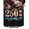 Men's Independence Day Shirt Eagle American Flag Elements 250 Anniversary Print Patriotic Shirt - Noir 5XL