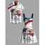 Independence Day Couple Outfit American Flag Eagle Statue of Liberty 250th Anniversary Print Ruched Bust Dress and Shirt Patriotic Set - Blanc S | US 4