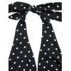 Vintage Vacation Dress Polka Dots Print Open Back Maxi Retro Halter Dress - Noir XL | US 12