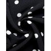 Vintage Vacation Dress Polka Dots Print Open Back Maxi Retro Halter Dress - Noir XL | US 12