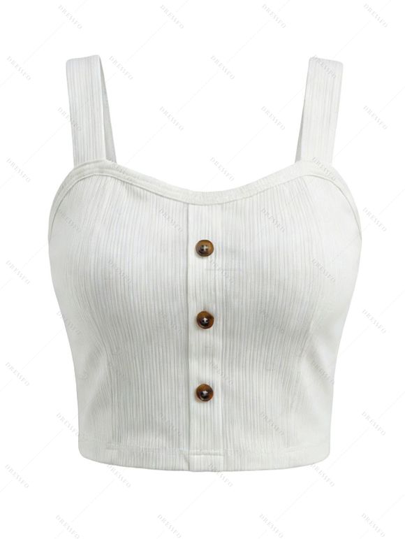 Vacation Couple Outfit Padded Cropped Tank Top Botanical Silhouette Print Belt Pants and Shirt Shorts Set - Brun Légère S | US 4