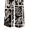 Vacation Wide Leg Pants Monochrome Shell Leaf Print Pocket Belt Pants - Noir XXL | US 14