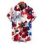 Men's French Artist Style Shirt Colorblock Watercolor Floral Pattern Button Up Shirt - multicolor A 5XL