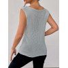 Casual Knitted Tank Top Solid Color Scoop Neck Summer Tank Top - Gris XL | US 10