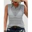 Solid Color Knitted Tank Top Hollow Out Round Color Summer Tank Top - café lumière XL | US 10